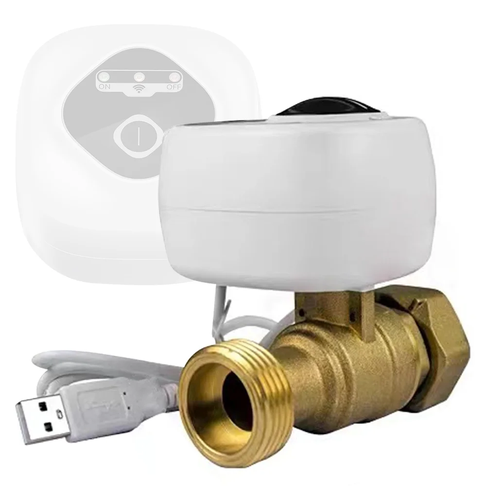 Dazzduo Intelligent leak proof controller,Valve - Water Shut-off Valve WiFi Valve Leak proof Ball Valve 3 Modes Alarm - Compatible Assistant - Water proof App Alarm APP - 3 Shut-Off Valve Support