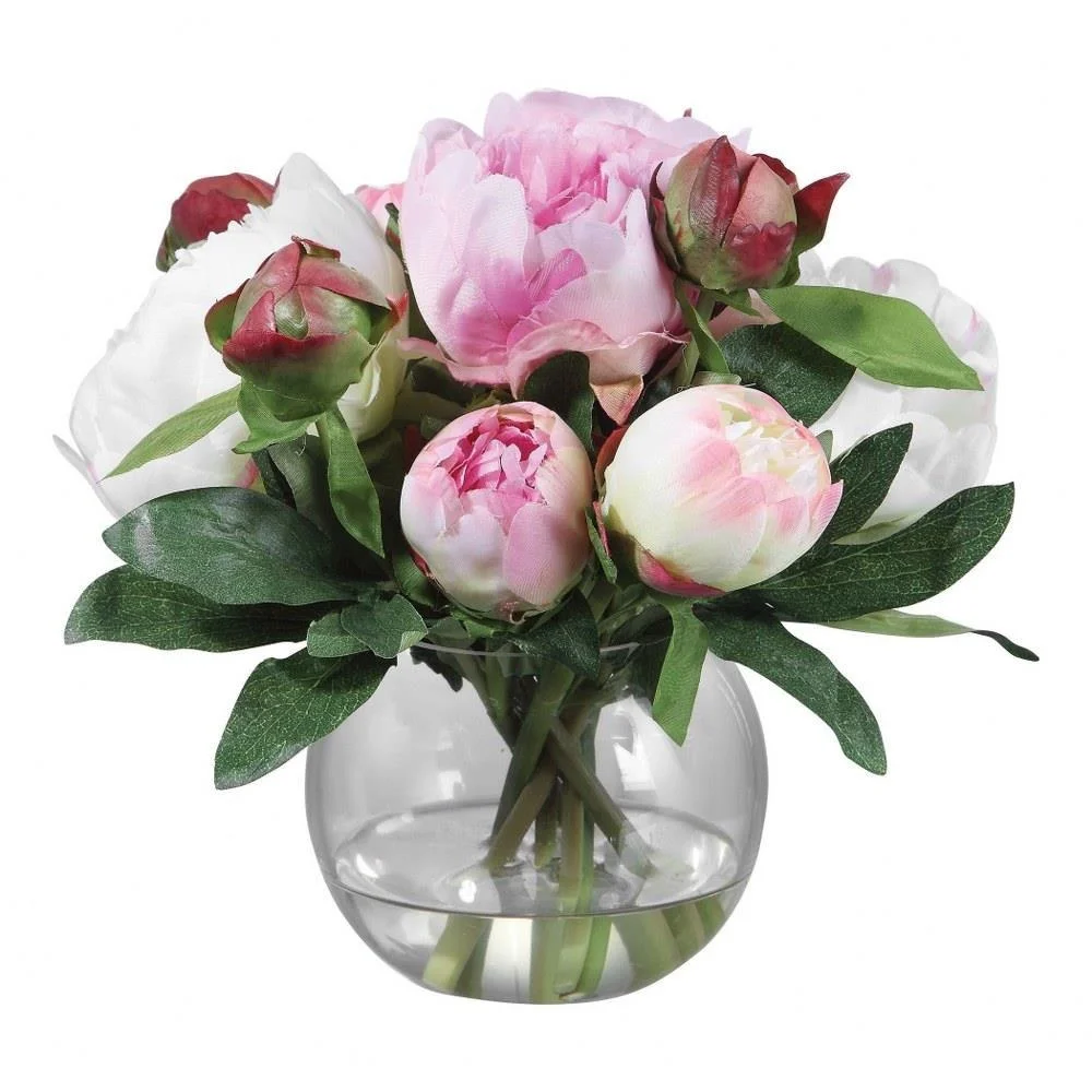 Aspen Loke 10 inch Peony Bouquet 10 inches Wide By 10 inches Deep Bailey Street Home 208-Bel-3314706