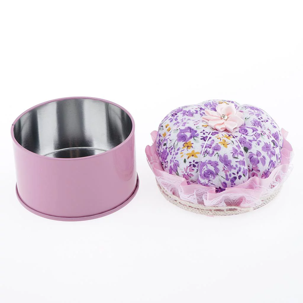 Pumpkin Pin Cushion Pincushion with Iron Case Sewing Supplies ,