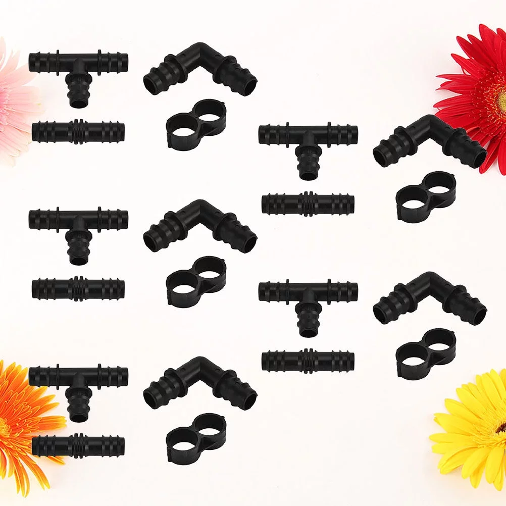 Guichaokj 20pcs PE Spray Nozzles Spray Atomization Irrigation Drippers Sprinklers Emitter Drip (Black)