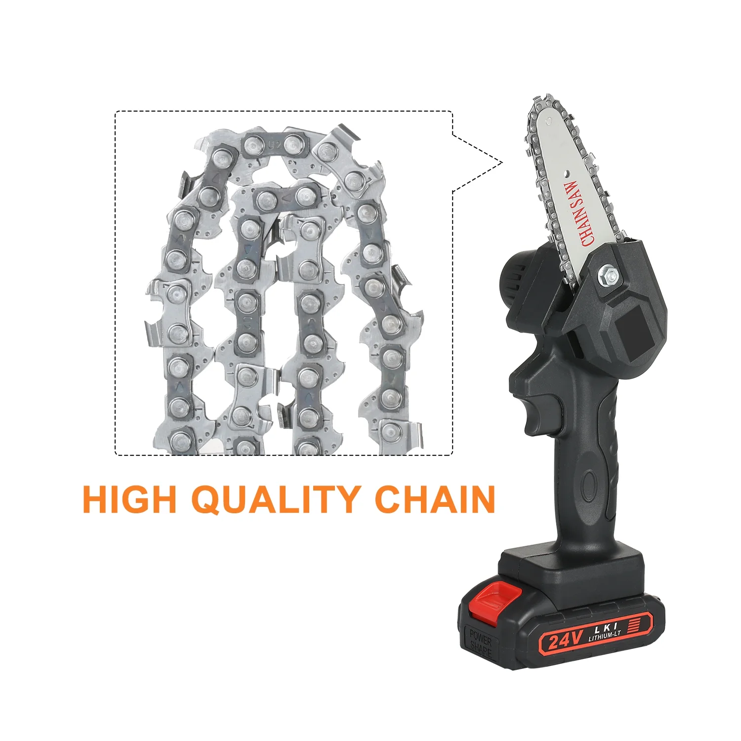 Nebublu Steel Chainsaw Chain Electric Pruning Saw Accessory Garden Tool Replacement, Robust Steel Chain for Easy Maintenance and Longevity, Ideal for Orchard and Vineyard Care