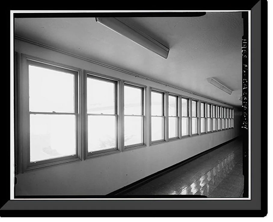 Historic Framed Print, Oakland Naval Supply Center, Gymnasium-Cafeteria-Theater, East K Street between Eleventh & Twelfth Streets, Oakland, Alameda County, CA - 24, 17-7/8