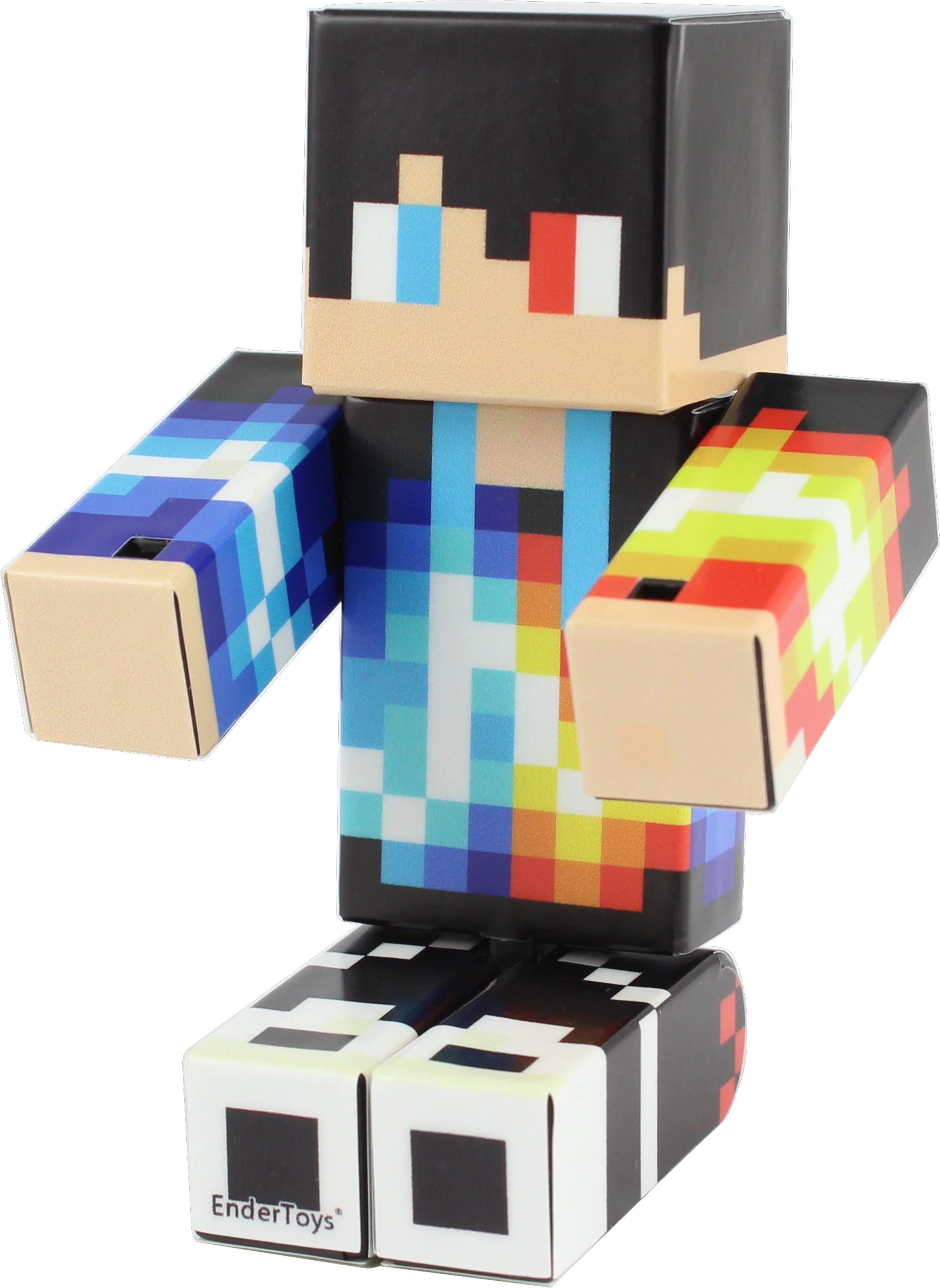 Fire and Ice Boy Action Figure Toy, 4 Inch Custom Series Figurines by EnderToys