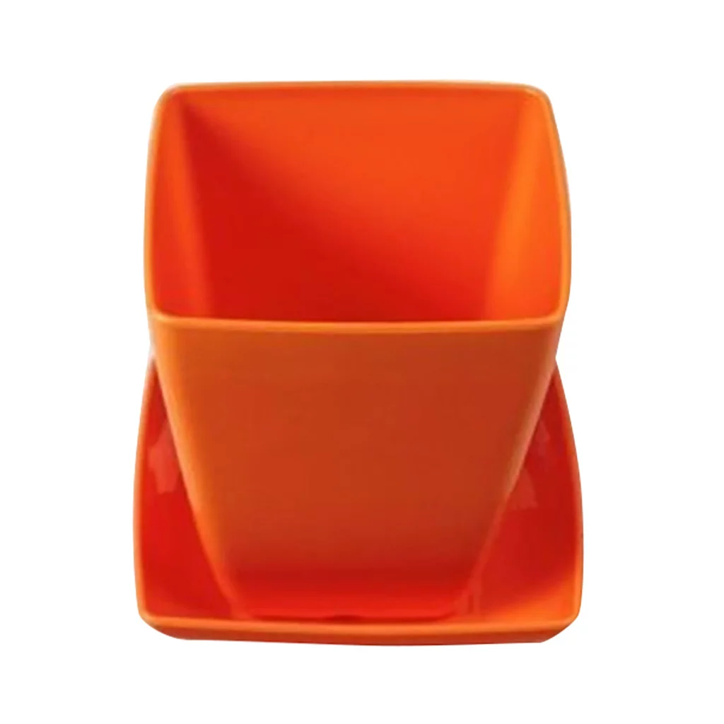 Garden Office Decoration Mini Square Plastic Flower Pot Garden Home Office Decor Nursery Home & Outdoor Use Decoration Outdoor