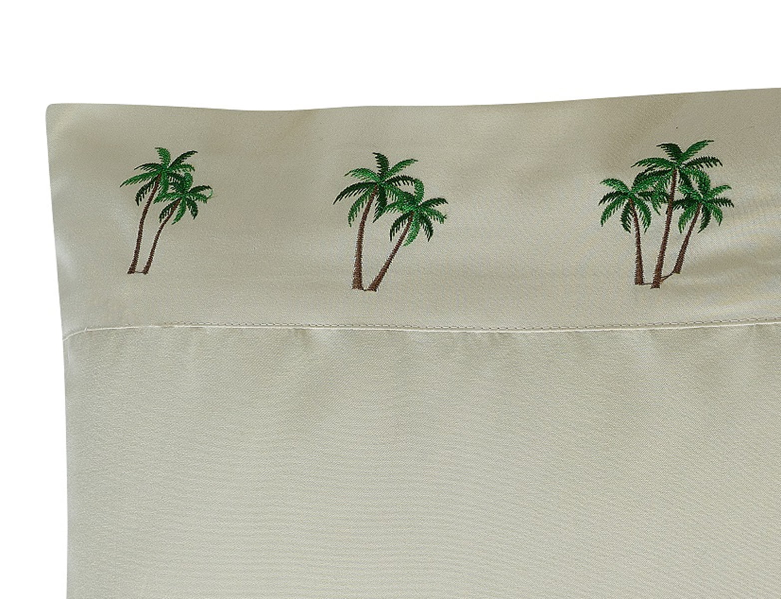 Embroidered Palm Tree Grove Sheet Set Queen