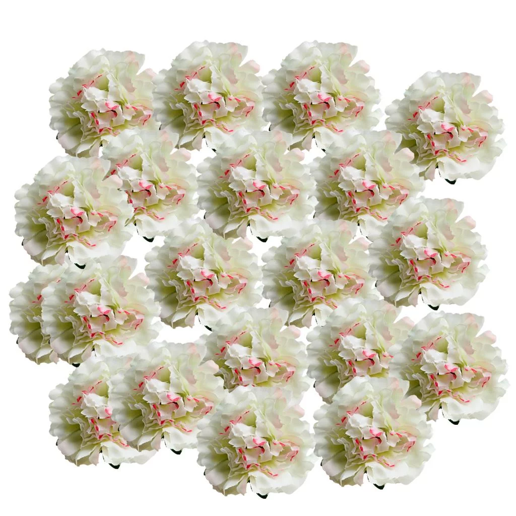 20 Pieces 6cm Silk Artificial Peony Heads Flowers Head For Wedding Decoration DIY Wreath Gift Box Scrapbooking Craft light green