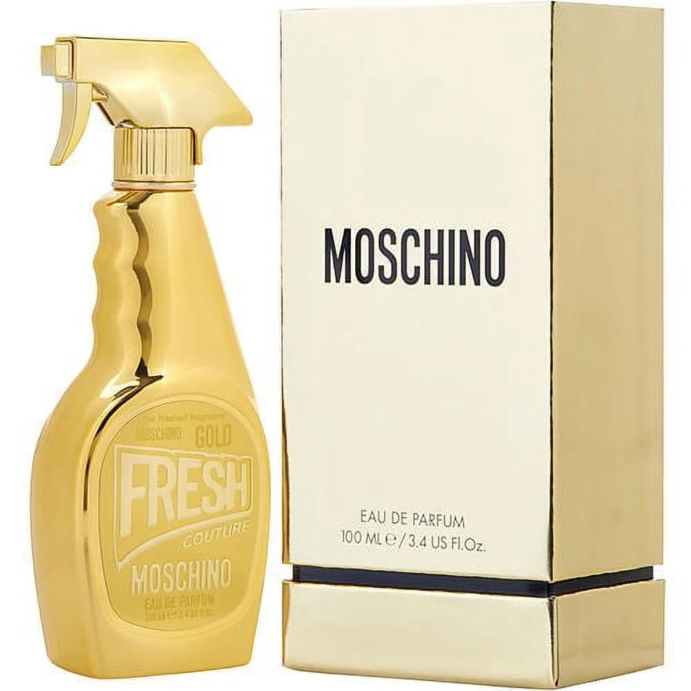 Moschino Gold Fresh Couture Eau de Parfum Spray - 3.4 oz - Luxurious Vanilla, Mango, Jasmine Fragrance