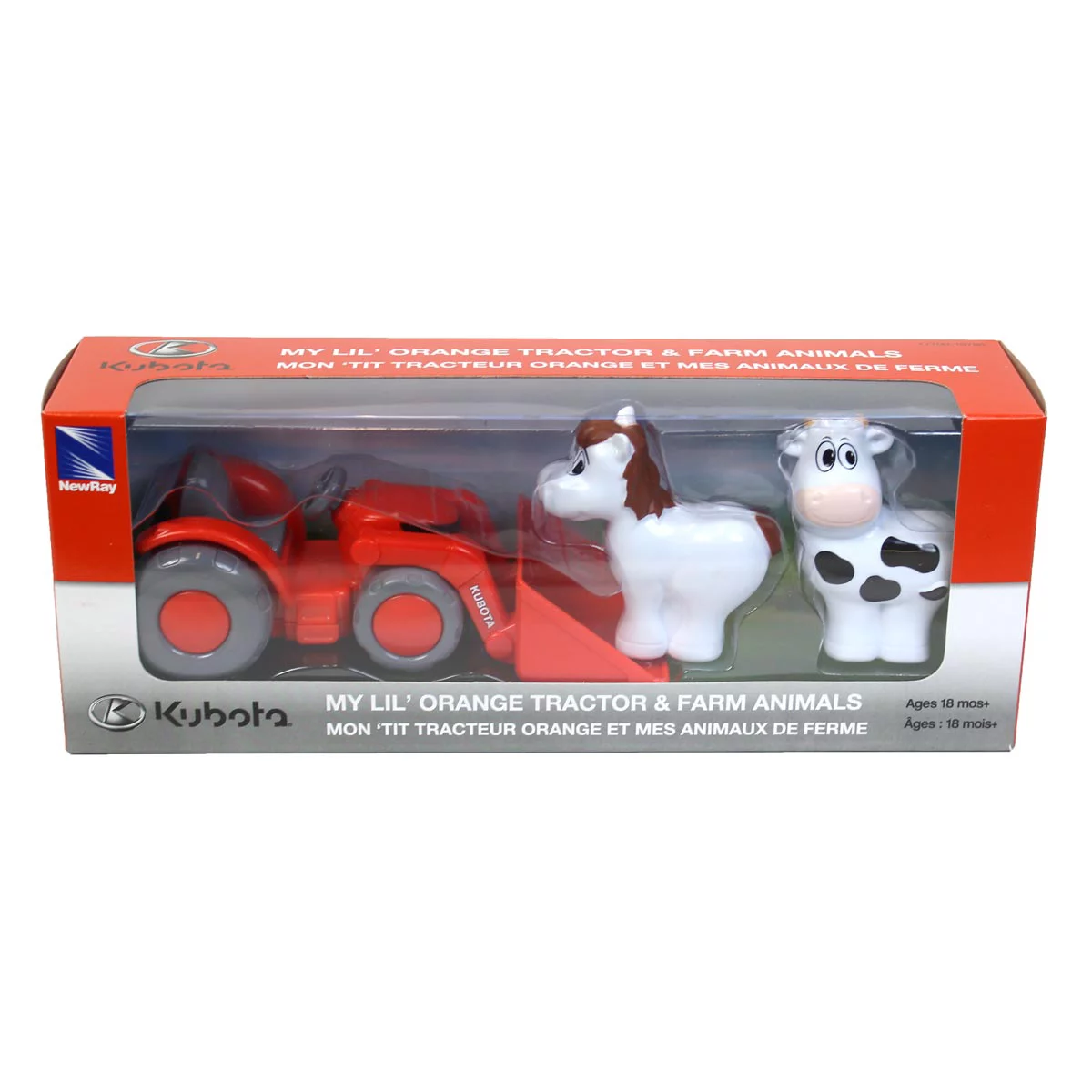 New Ray Kubota My Lil' Orange Tractor & Farm Animals SS-33073