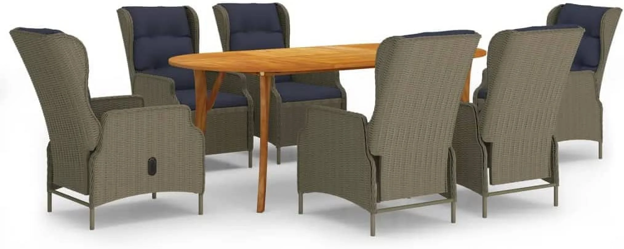 COSIEST 5-Piece Outdoor Furniture All-Weather Mottlewood Brown Wicker Sectional Sofa w Warm Gray Thick Cushions  Glass-Top Coffee Table  2 Teal Pattern Pillows for Garden  Patio