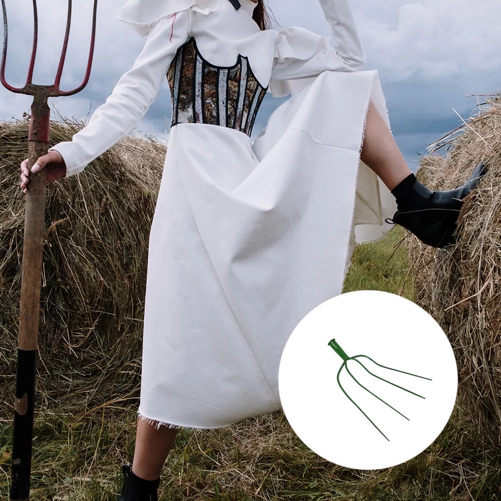 Guichaokj Practical Farming Fork Multi-functional Farm Pitch-fork Iron Grass Fork