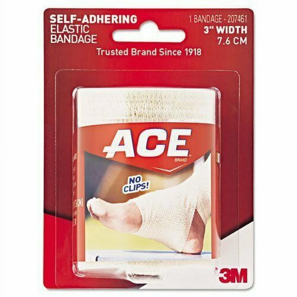 ACE Self-Adhesive Bandage No ClipProvides Firm Support and Compression 3 in