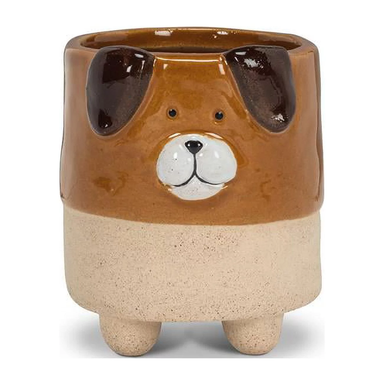 Abbott Collection AB-27-CRITTER-825-SM 3.5 in. Dog on Legs Planter, Brown - Small