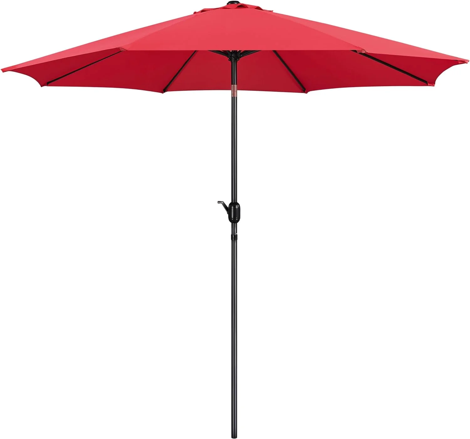 10FT Patio Umbrella Outdoor Umbrella Patio Yard Market Table Umbrella with Push Button Tilt & Crank for Garden/Beach/Lawn/Deck/Backyard/Pool, 8 Ribs, Red