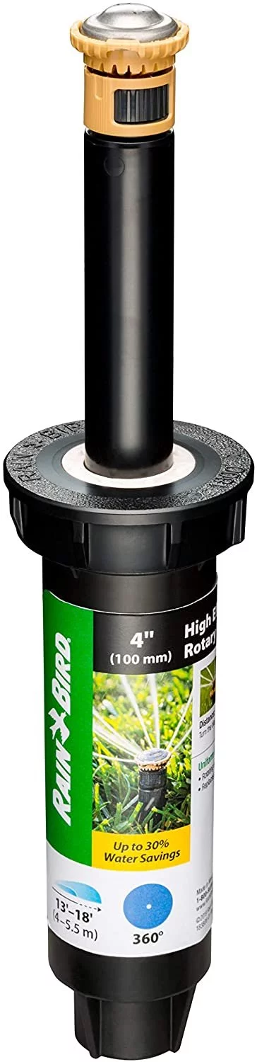 Rain Bird 12SAFPRO High-Efficiency Pro Rotary Sprinkler, 360 Full Pattern, 13' - 18' Spray Distance, 4