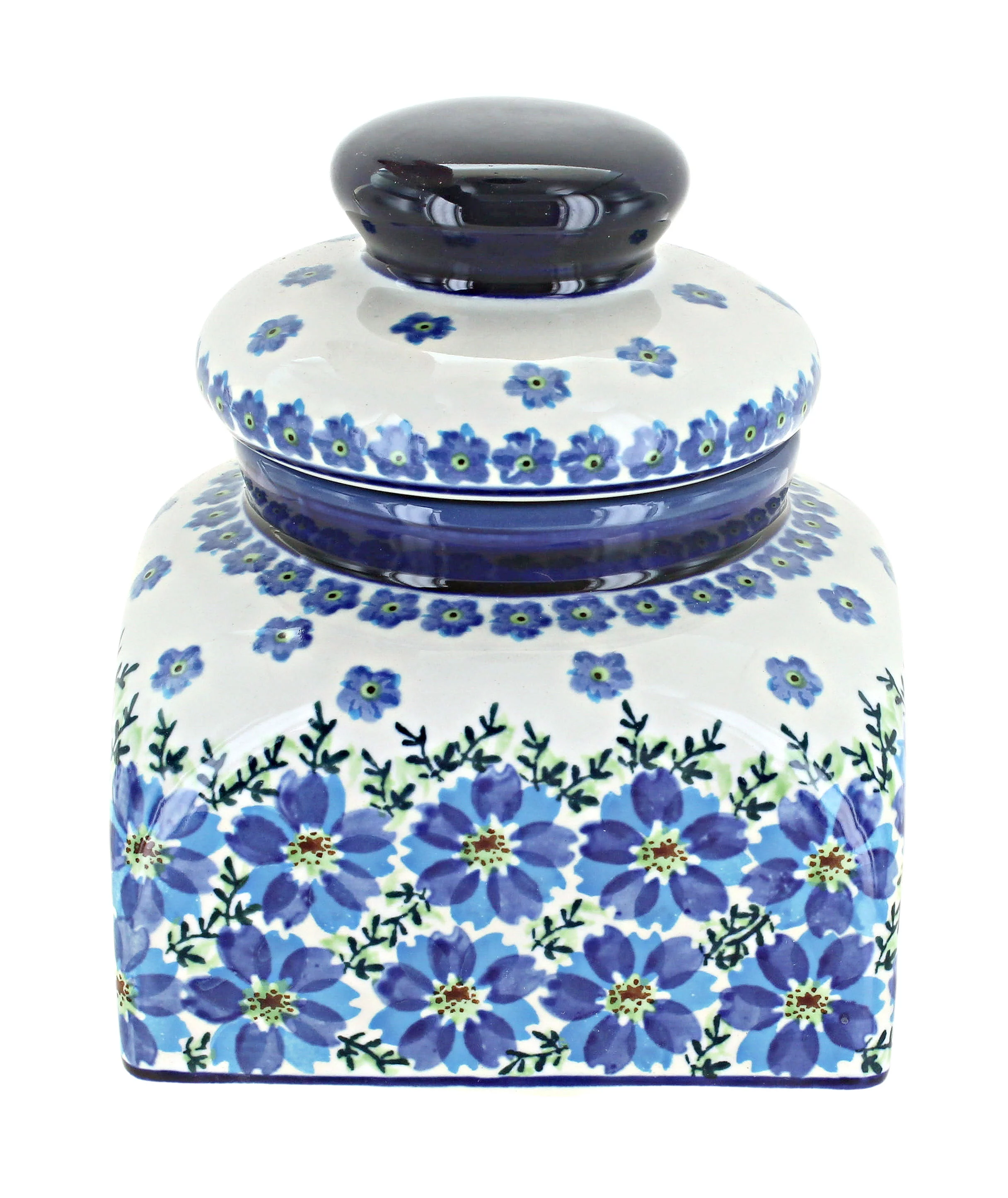 Blue Rose Polish Pottery Kalina Medium Square Container