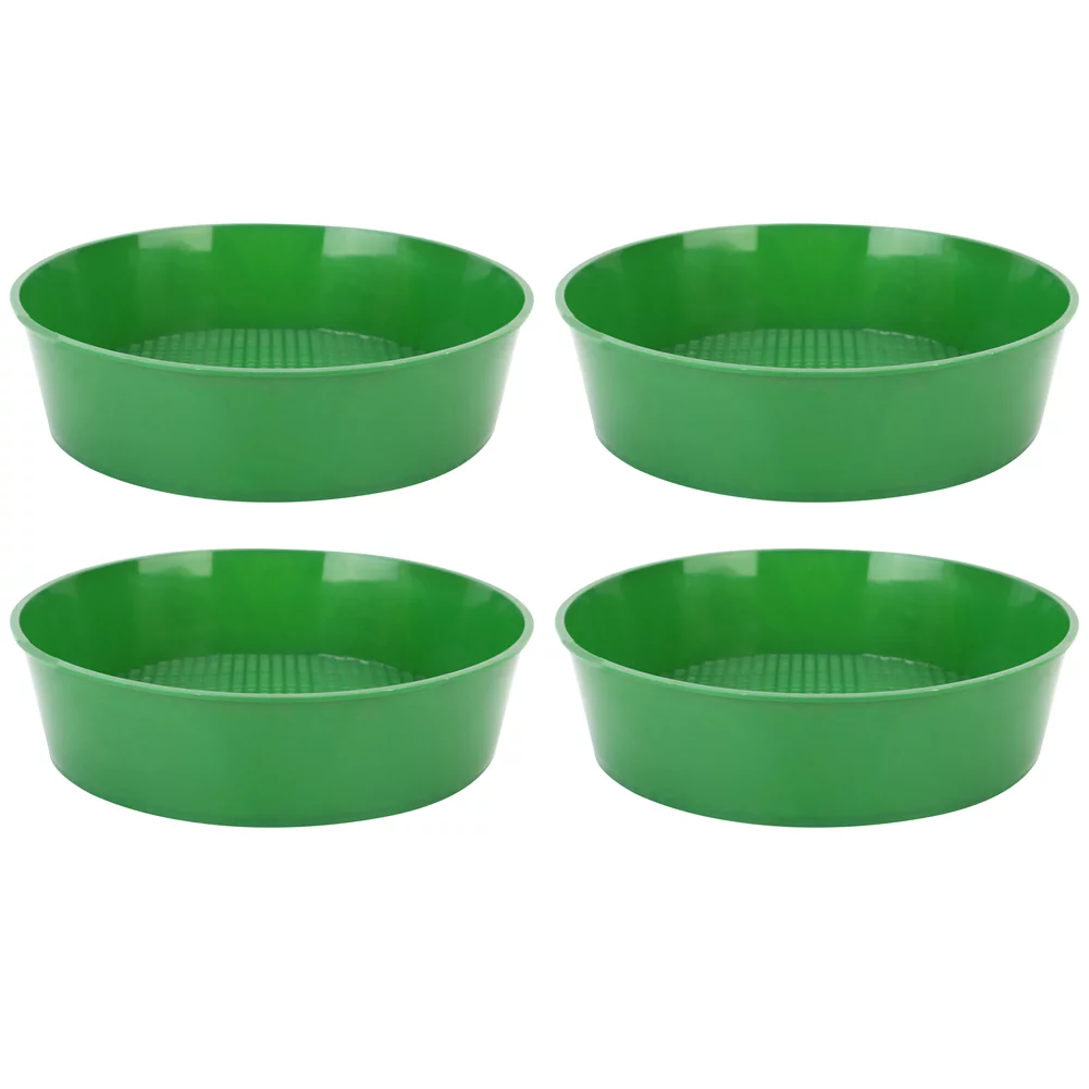 Gardening Sieve, 4pcs Plastic Soil Sieve Mesh Garden Gardening Sieve Succulent Plants Sand Stone Filter Tool
