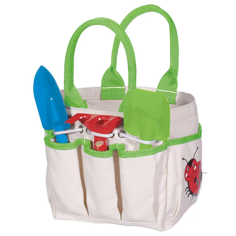 Toysmith Kids' Garden Tote with Trowel, Rake and Shovel