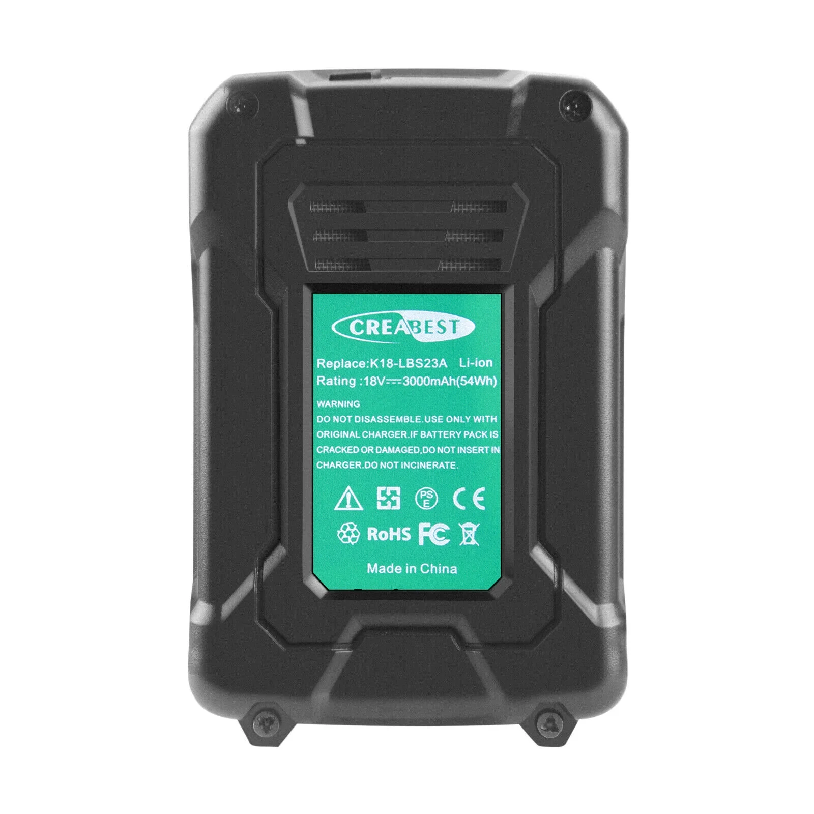 Creabest 2Pcs 18V 3000mAh Li-ion Tool Battery For KOBALT K18LD-26A K18-LBS23A