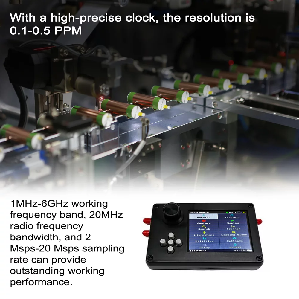 Walmeck SDR transceiver,1M Hz LCD Display 3.2 inch Software Defined One Antenna Outcase Defined Set inch LCD 3.2 Inch Lcd Hz Software Plus 3.2 Set H2 Display Nebublu SDR 3.2 Outcase Assembled Defined