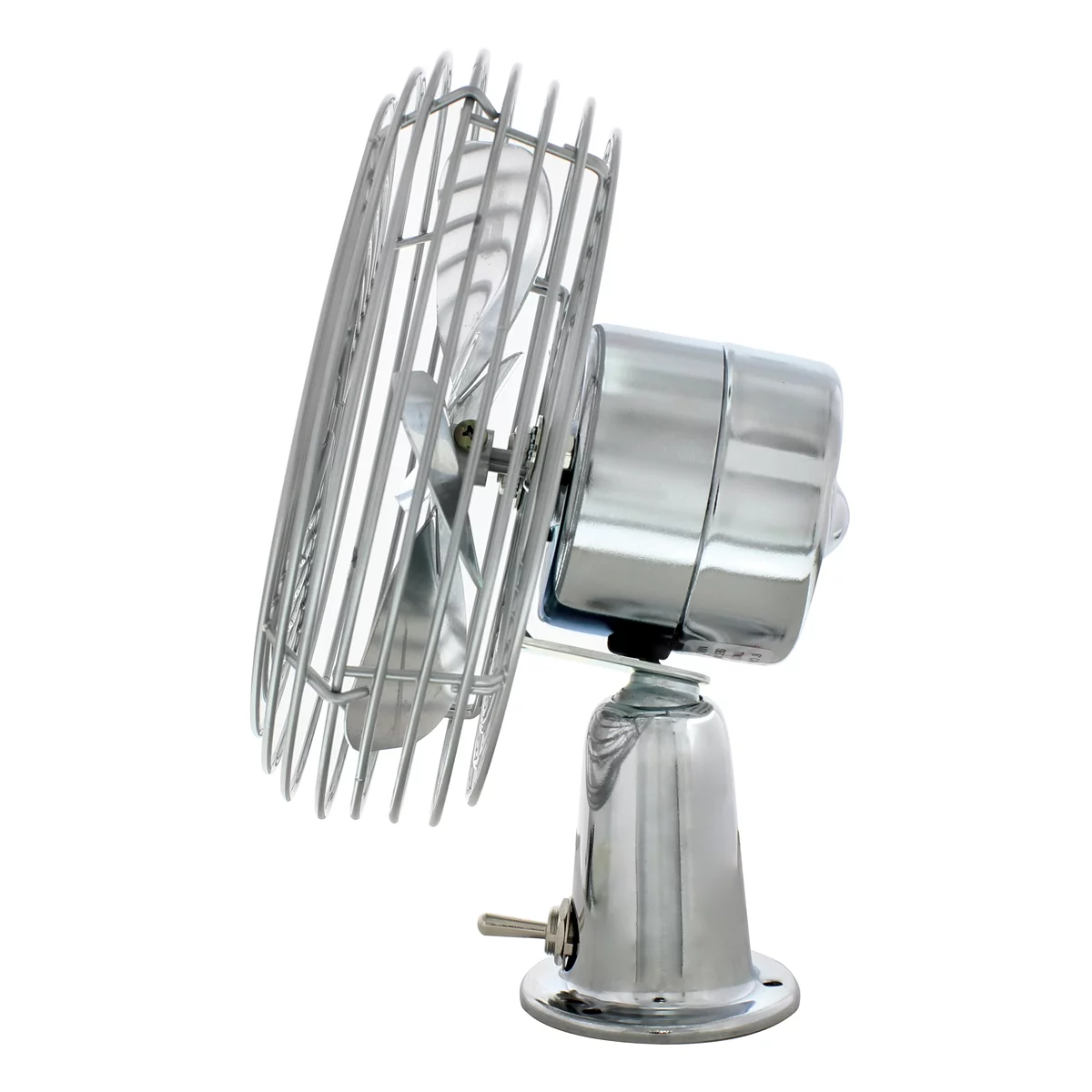 United Pacific Heavy Duty Chrome 12V Car Fan w/6
