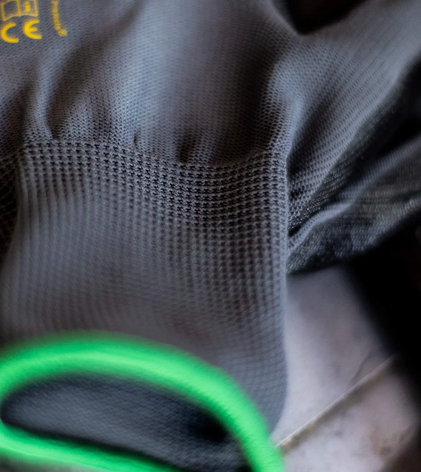 G & F Products Knit Nylon Gloves 1519 Micro Form Nitrile Grip, 12 Pair, Size Medium