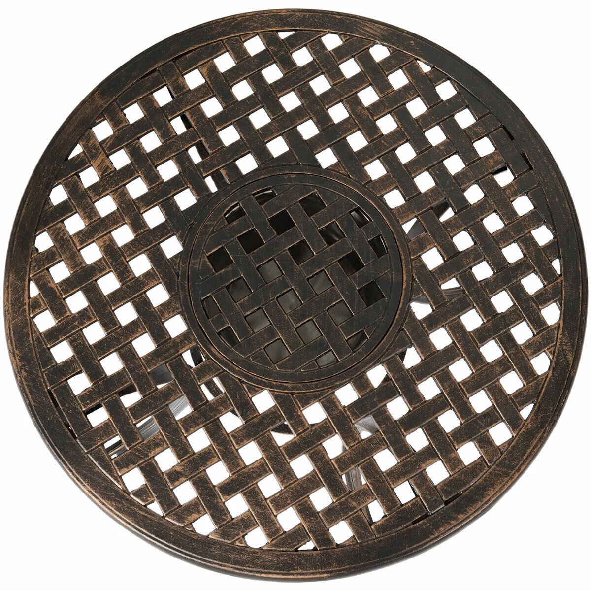 Outdoor Furniture with Removable Ice Bucket - Set of 3 Patio Furniture Made of Cast Aluminum