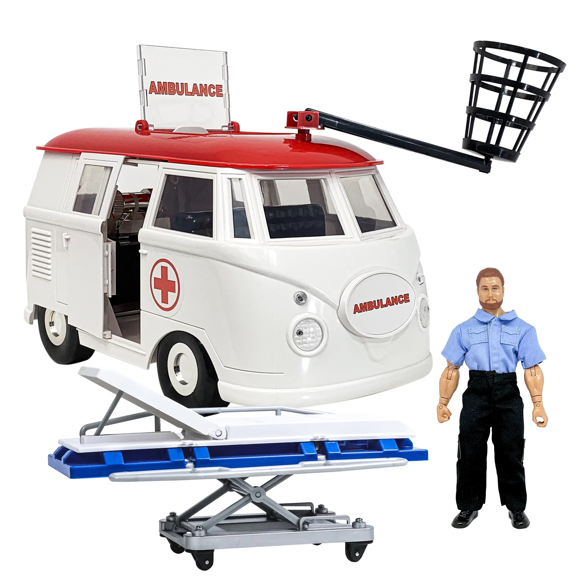 Deluxe Ambulance Playset With EMT Figure & Stretcher for WWE Wrestling Action Figures