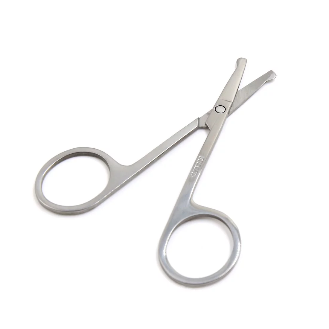Unique Bargains 5 Pcs Stainless Nose Hair Scissors Facial Hair Trimming Safety Round Tips