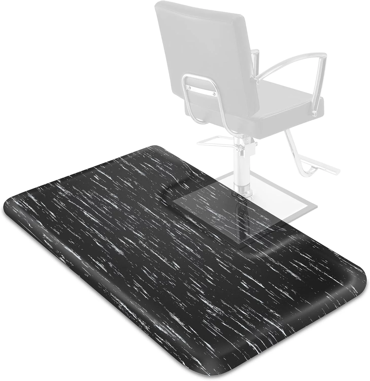 3 Ft. X 5 Ft. Salon & Barber Shop Chair Anti-Fatigue Floor Mat - Marble Rectangle - 1/2 In. Thick