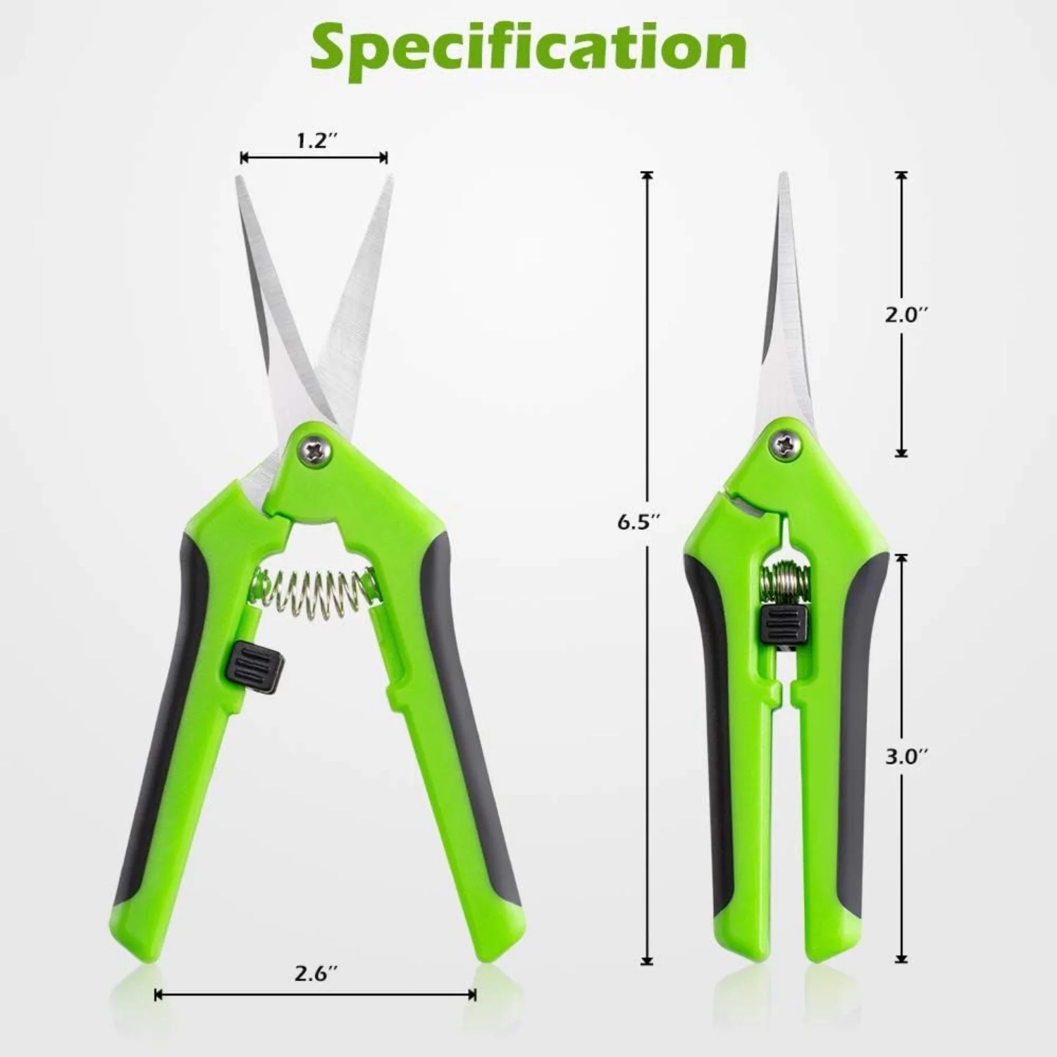 Gardening Hand Pruner Pruning Shear  Garden Clippers Trimming Scissors Curved with Sharp Stainless Steel Blades Make Precision Cutting.