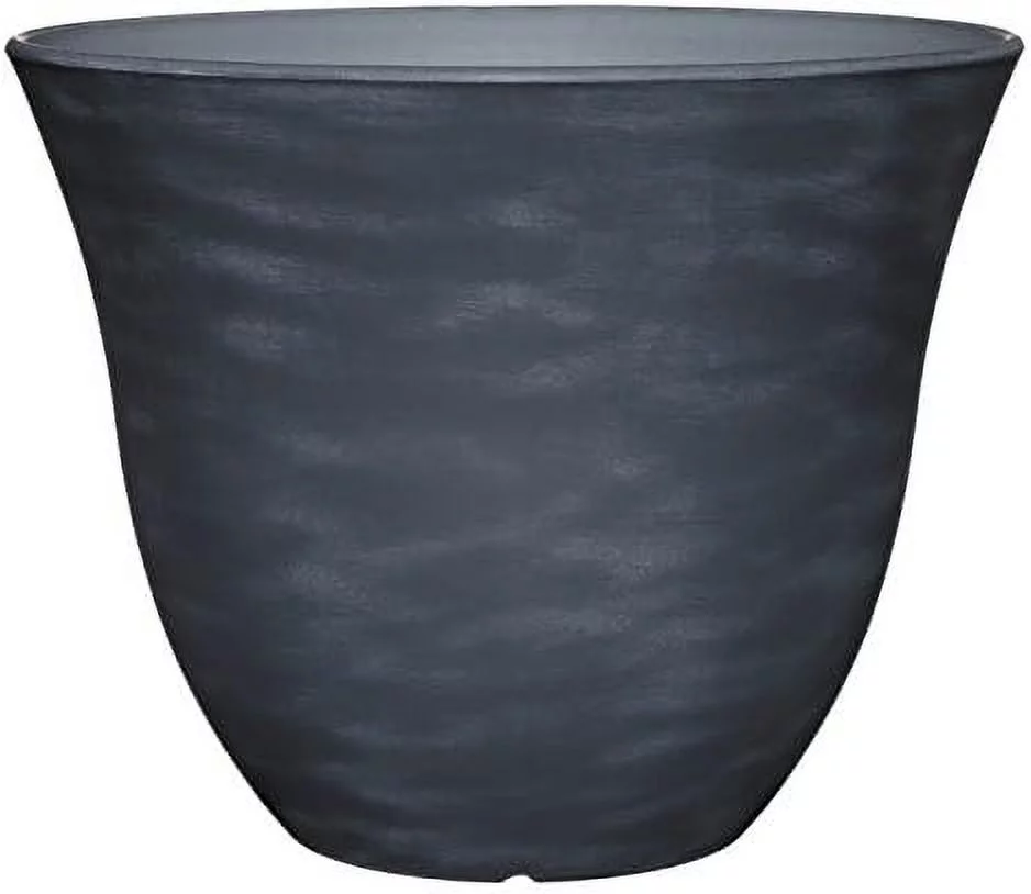 honeysuckle resin flower planter, zinc grey, 15