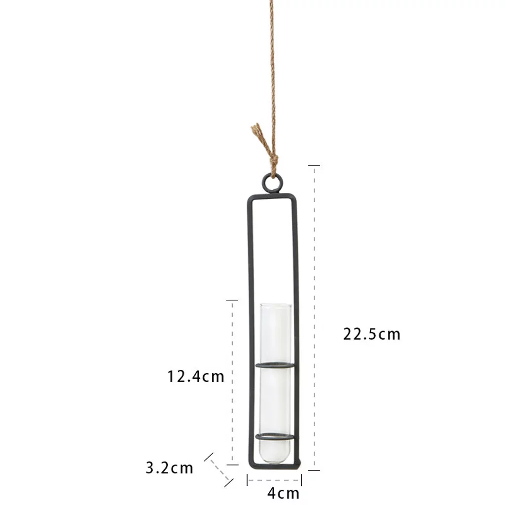 Clear Glass Test Tube Flower Vases Wall Hanging Air Plant Terrarium Container