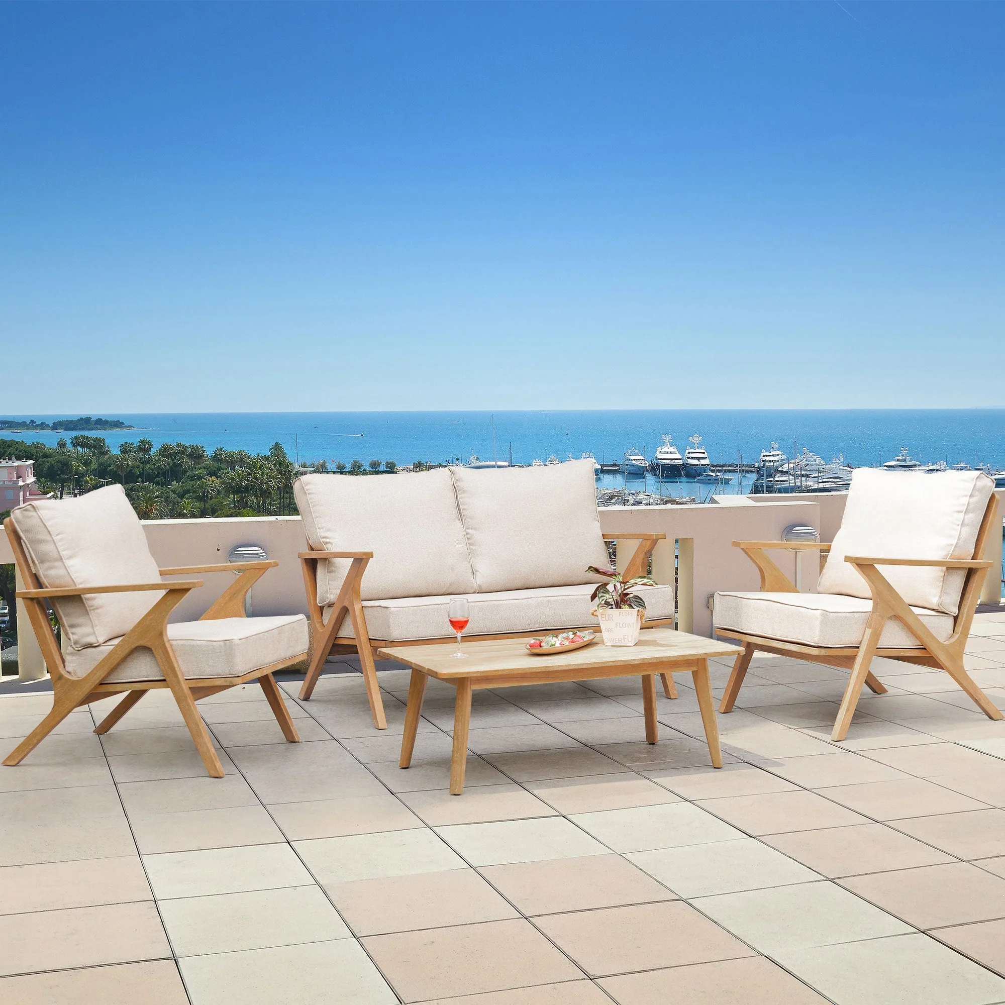 Ralph Patio Acacia Wood Chairs