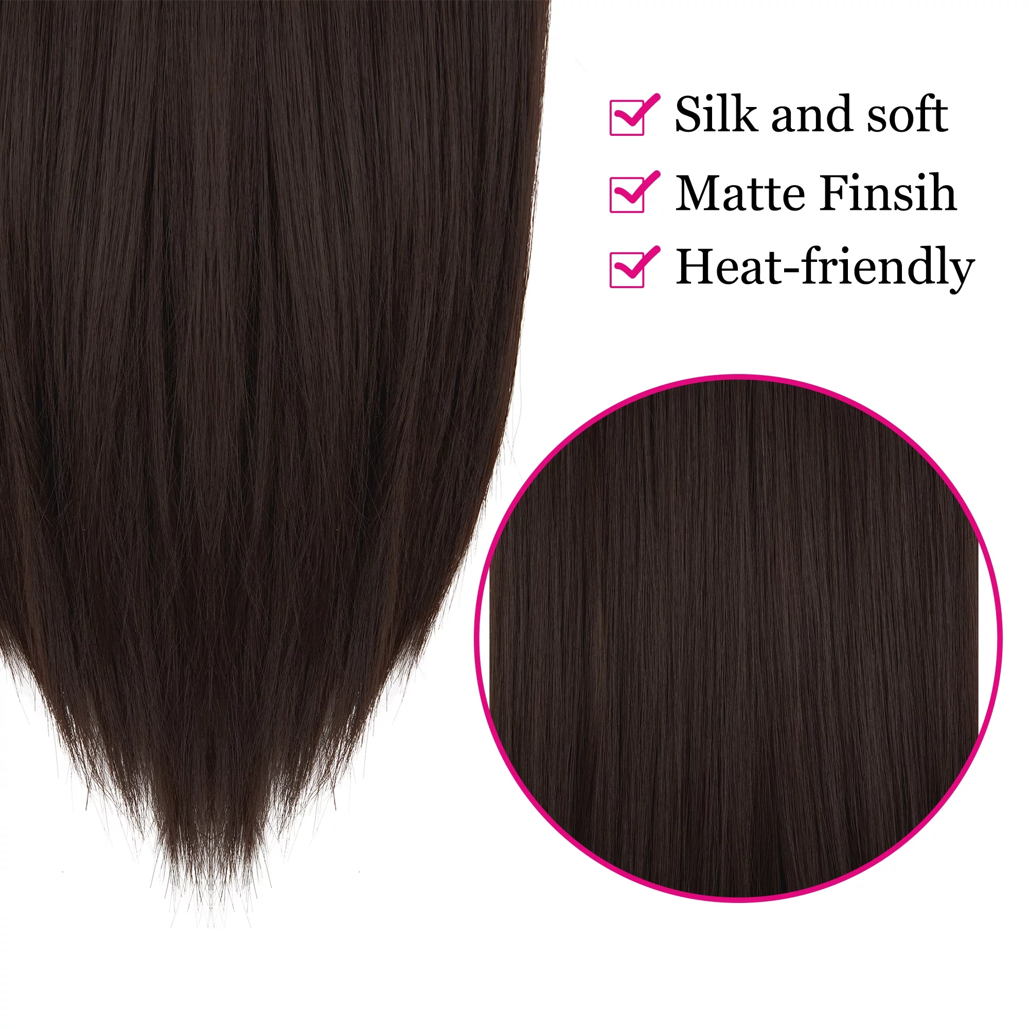 Youloveit 22Inchs Straight Miracle Translucent Invisible Wire Wire Hidden Extensions Fish Line on Synthetic Straight Hair Extensions Hairpieces No Clip (Dirty Blonde - 18H613)