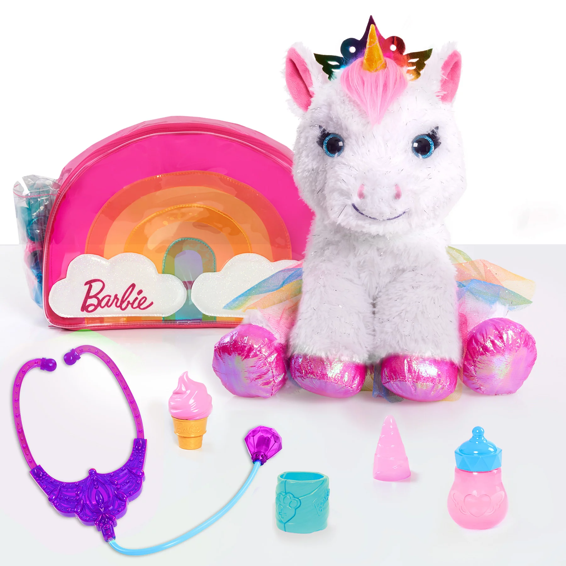 Barbie Dreamtopia 8-piece Doctor Set with Unicorn Plush,  Kids Toys for Ages 3 Up, Gifts and Presents