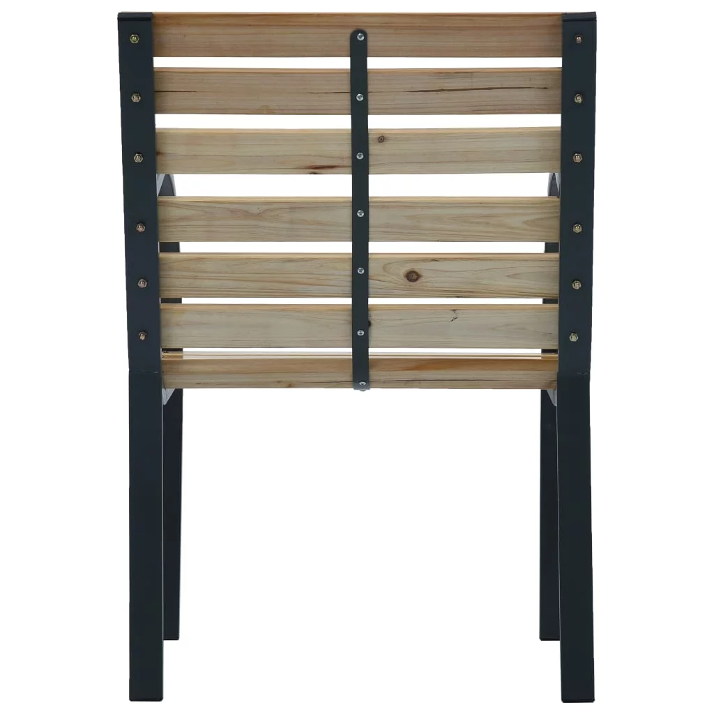 OWSOO Garden Chairs 2 pcs Wood