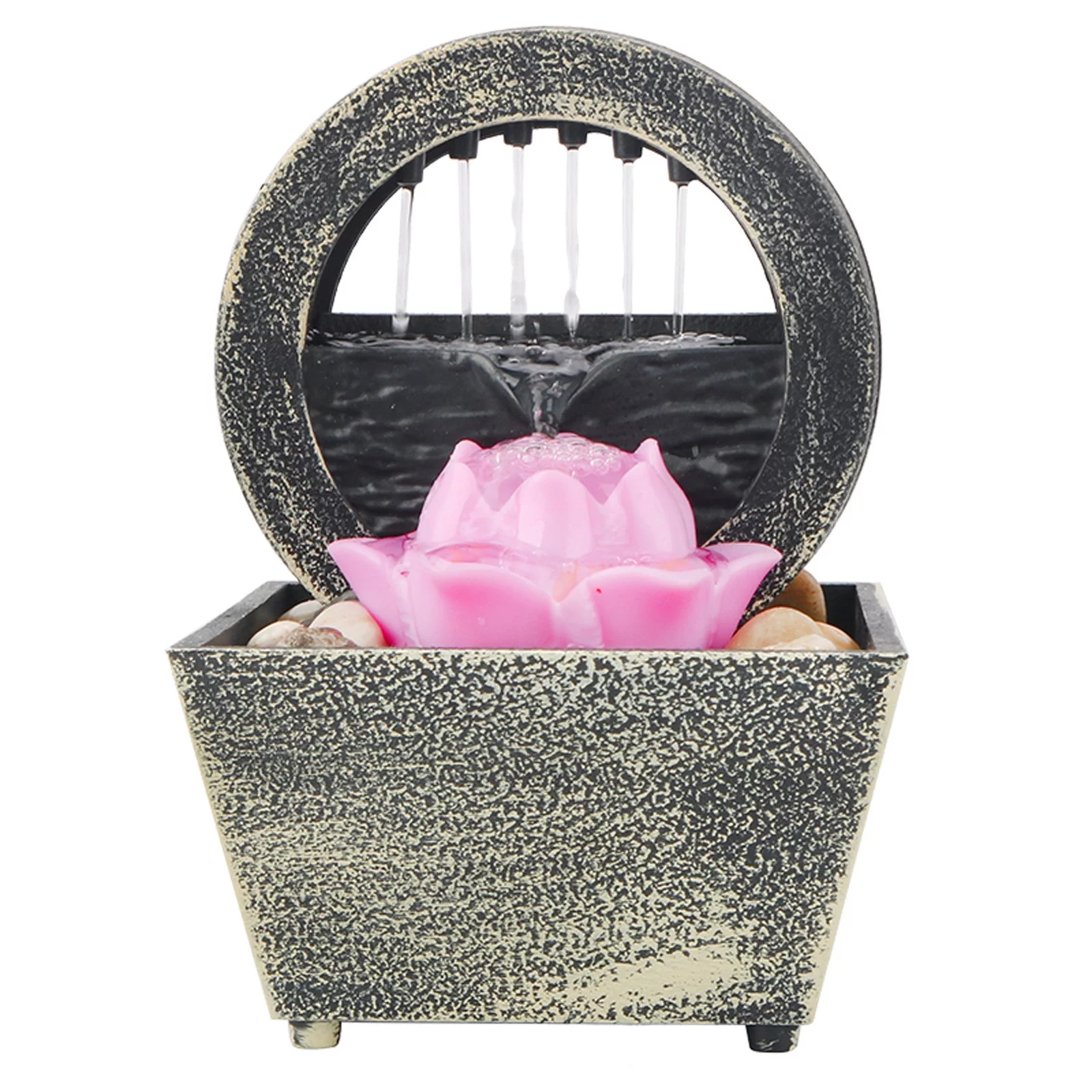 Clearance Items Inner Table Water Decoration With LED Decorative Lights And Stone Decoration