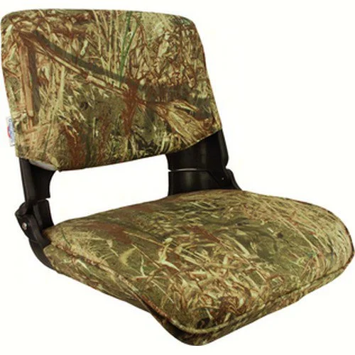 Springfield Skipper Seat, Black Shell with Mossy Oak Duck Blind Cushions