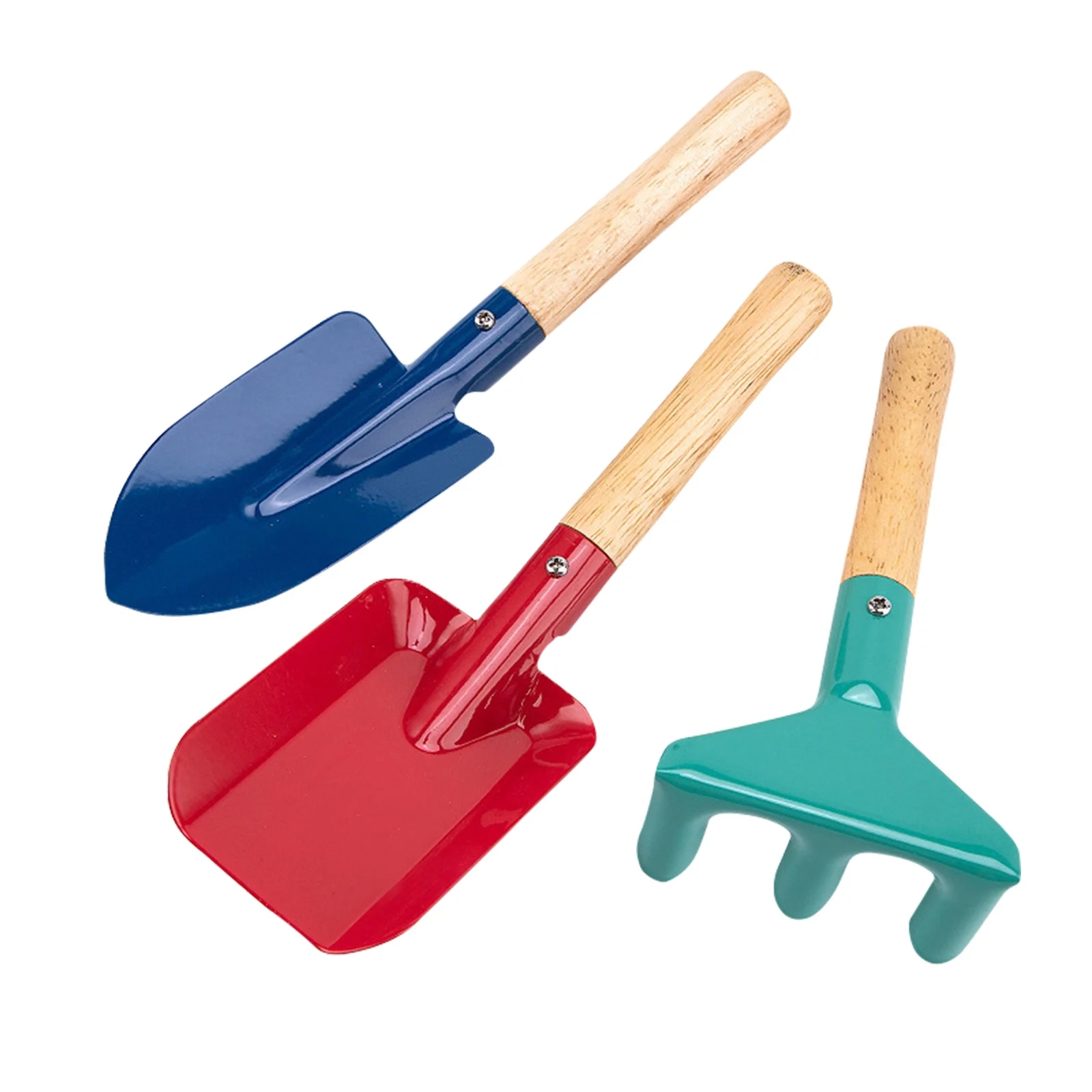 Pool Floats for Adults Kids Gardening Tools Made Of Metal With Sturdy Wooden Handle Beach Sandbox Toy Gardening Equipment Spoon Fork Rake & Shovel For Children