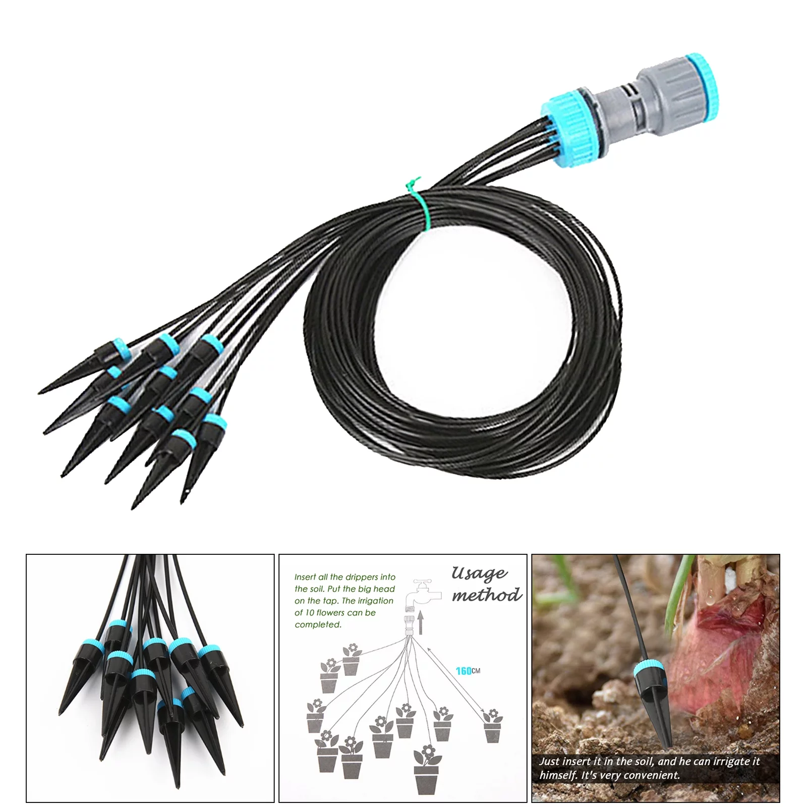 Drip Irrigation Garden Irrigation System with 10 Nozzle Plant Garden Watering Drip Automatic Garden Watering