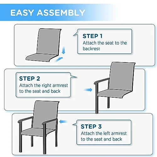 VICLLAX Patio Rattan Dining Chairs Set of 2, Outdoor High Back Wicker Dining Chairs for Garden Deck Yard Front Porch, Black Frame/ Back& Seat