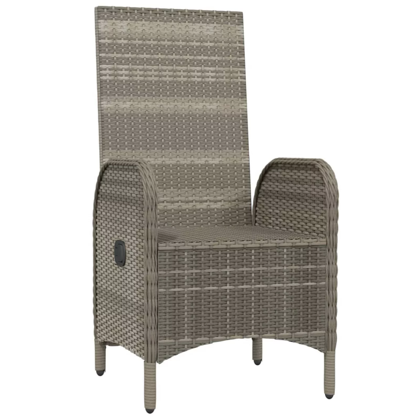 moobody Patio Chairs 2 pcs Poly Rattan Gray