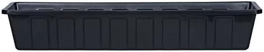 Poly-Pro Plastic Flower Box Planter, Black, 30-Inch