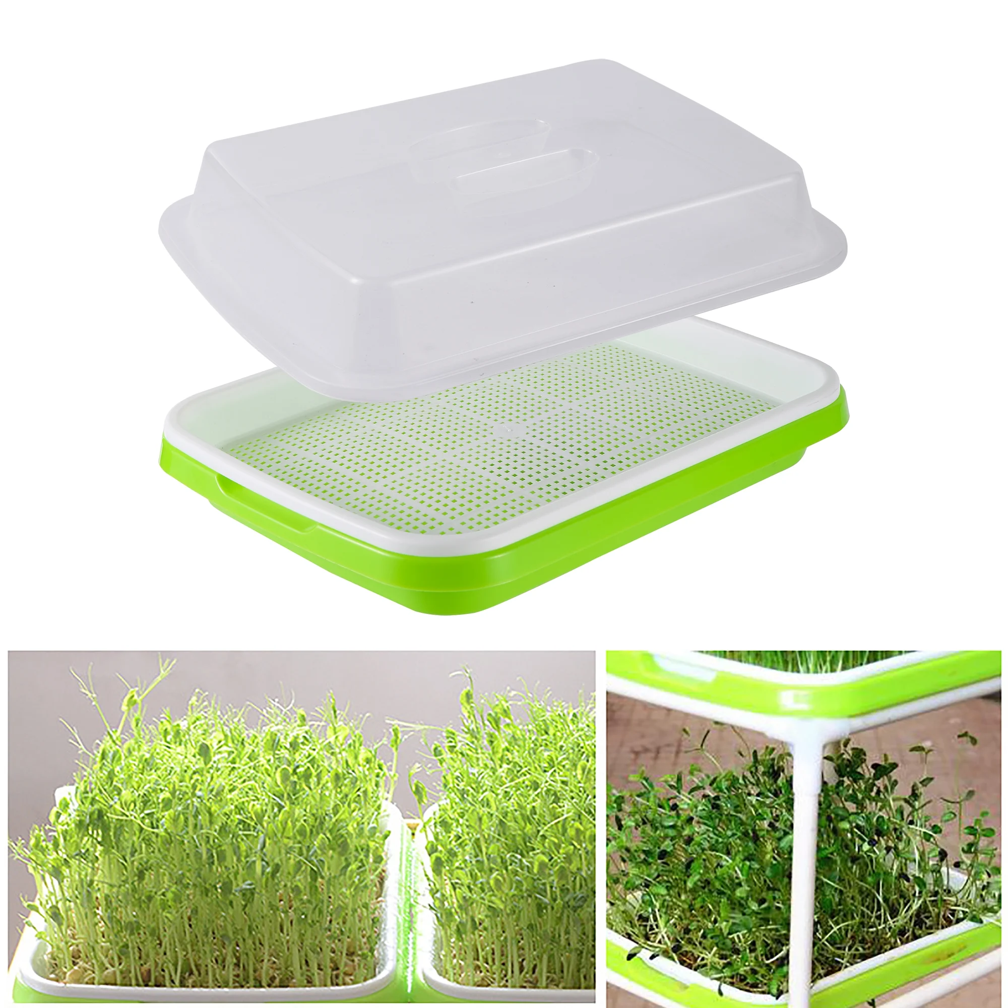 Seed Germination Tray - Durable Planting Pot for Wheatgrass Seedlings - Essential Seed Germination Tray for Healthy Plant Growth - Portable Seedling Tray for Efficient Planting and Germin