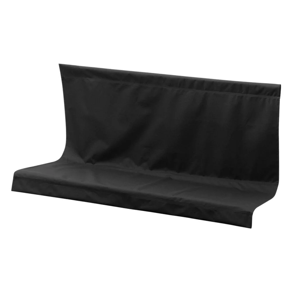 2/3 Seater Replacement Patio Garden Backrest Guard Bench Seat Cover Swing Chair Covers Hammock Shield BLACK 138CM X 50CM X 50 CM