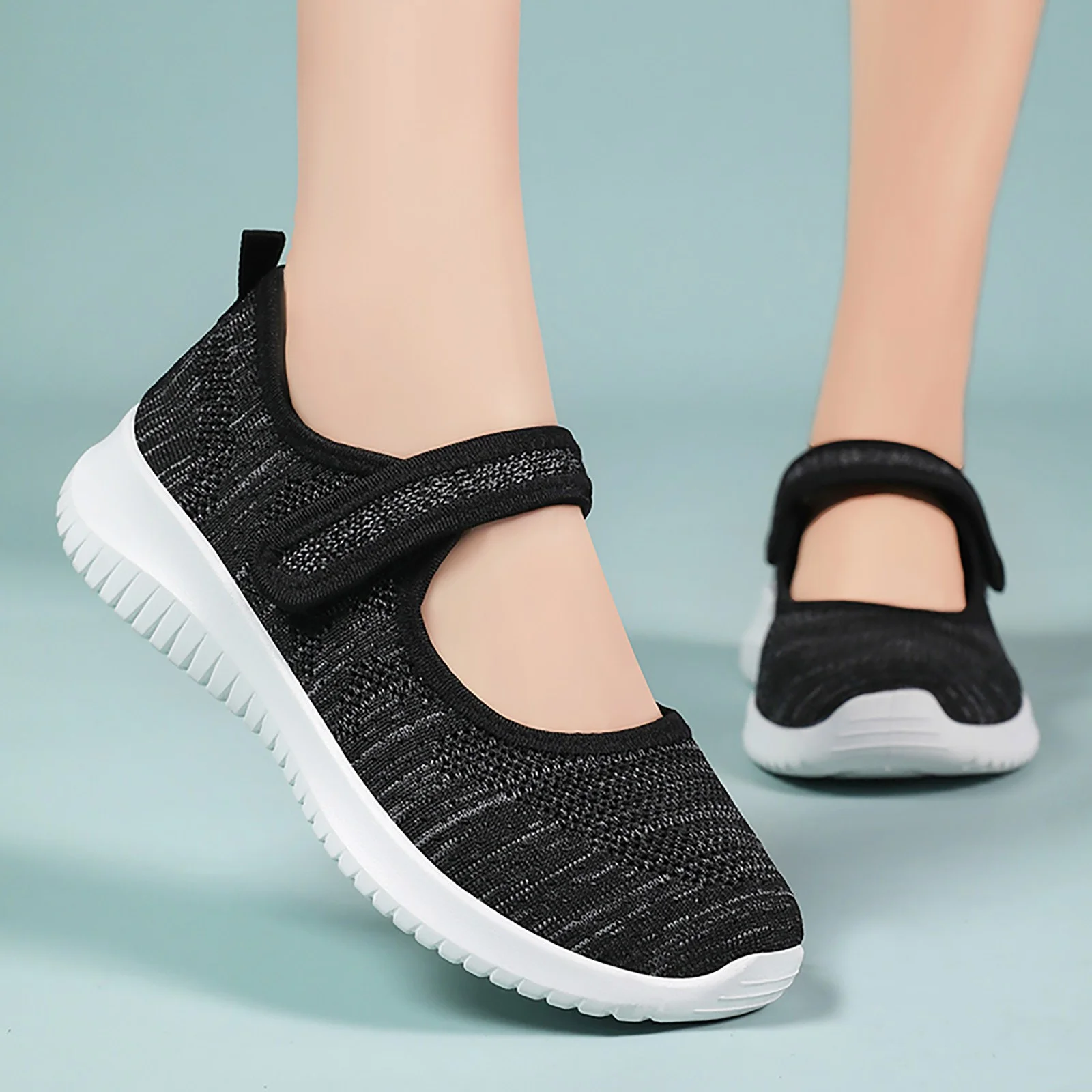 Clearance Sales Today Deals, Women's Summer Fashion Mesh Pointed Toe Breathable Bow Printed Casual Shoes Lightweight Comfortable One Foot Stirrup Shoes Women's Sports Shoes