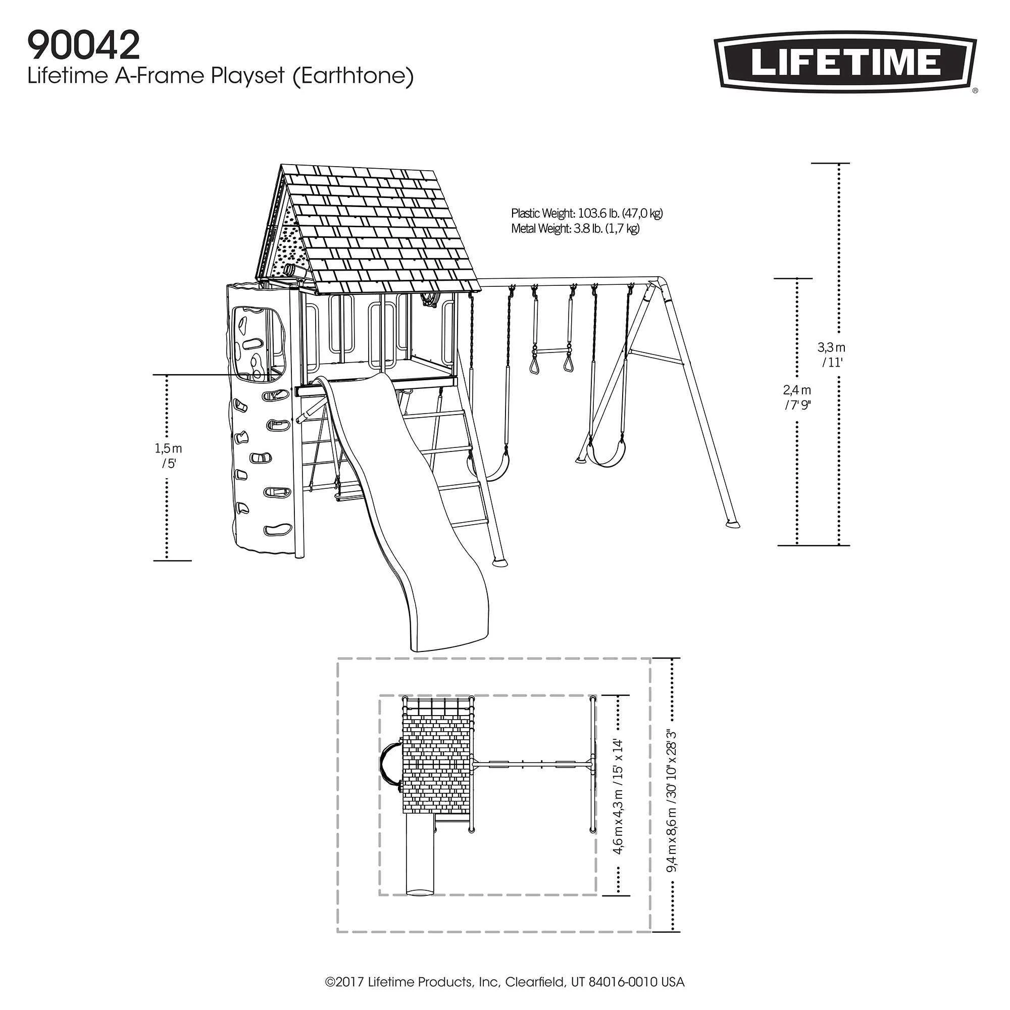 Lifetime Big Stuff Swing Set (Earthtone), 90042