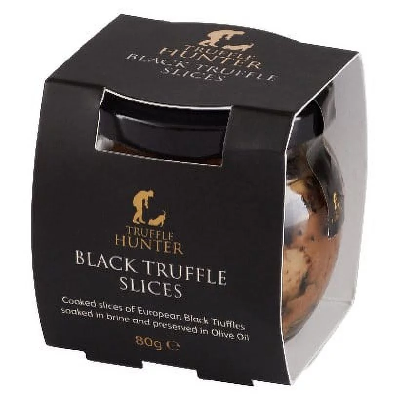 TruffleHunter - Black Truffle Slices - Preserved Truffles in Extra Virgin Olive Oil - 2.82 Oz