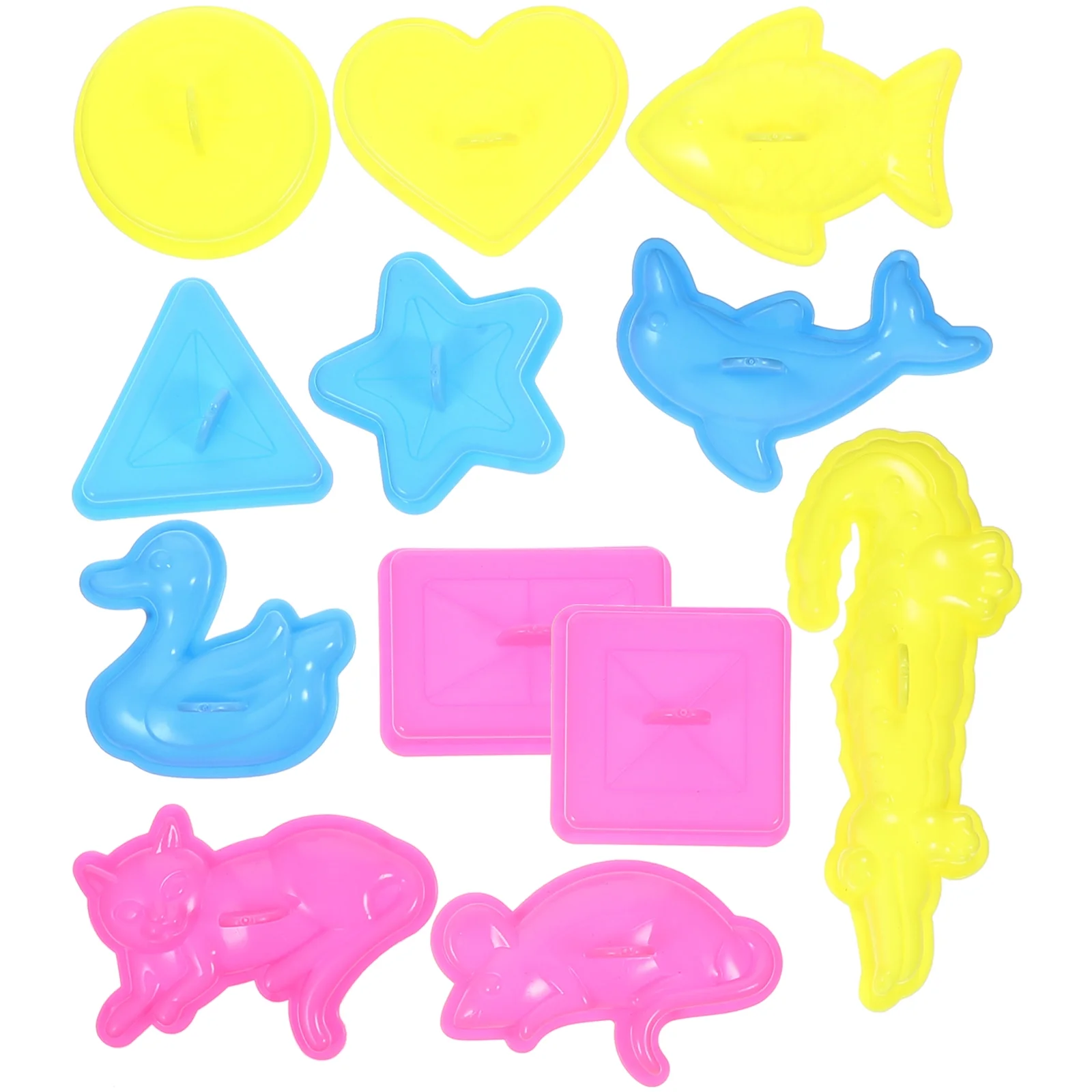 Gongxipen 12Pcs Sand Molding Toys Kid's Summer Beach Toys Sand Play Set with Castle Animal Sand Molds and Tool(6Pcs Animal Model + 6Pcs Geometric Model)