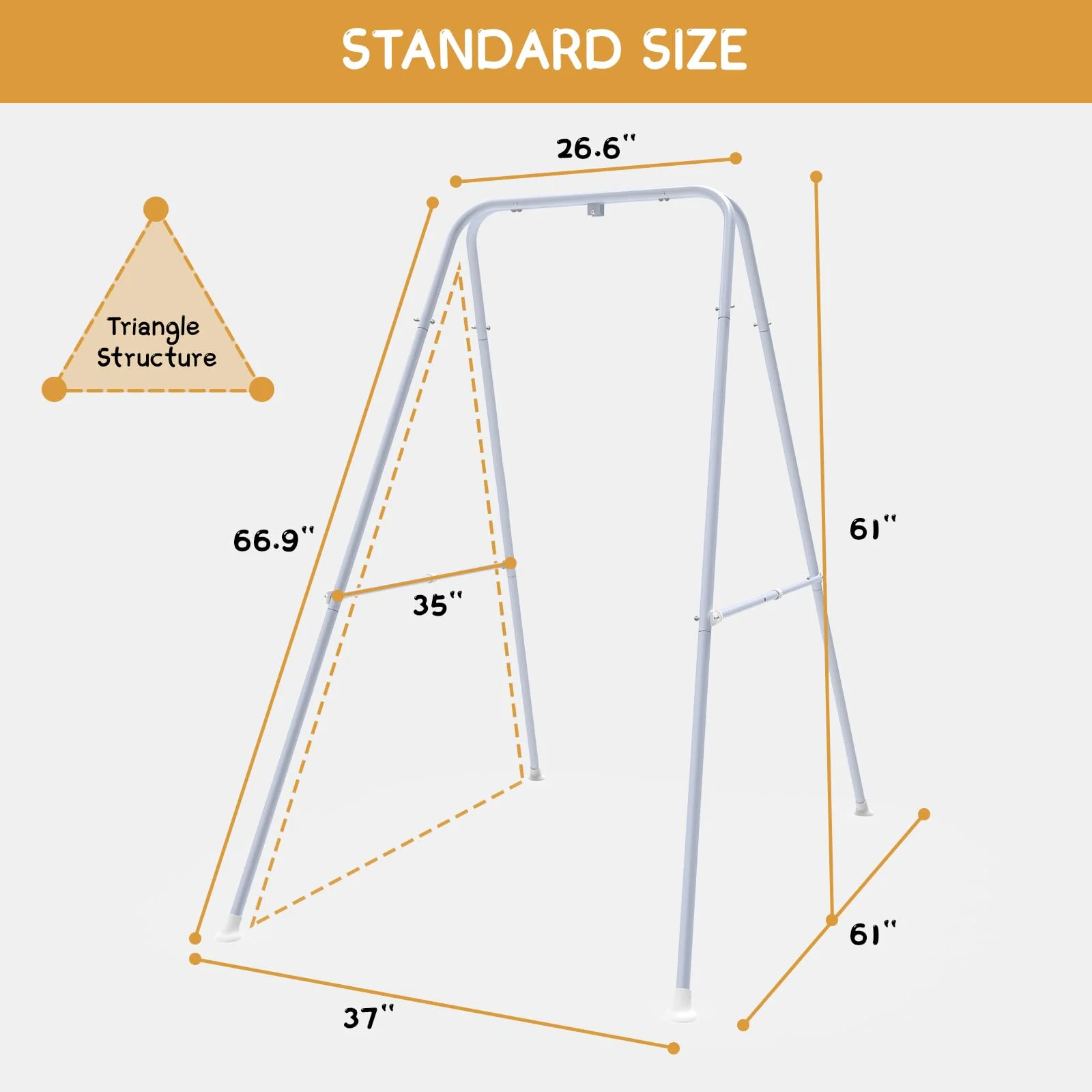 2 in 1 Infant Toddler Swing and Baby Jumper, Baby Swing with Canvas Seat Chair, Indoor Outdoor Kids Swing for Baby up to 3 Year, White